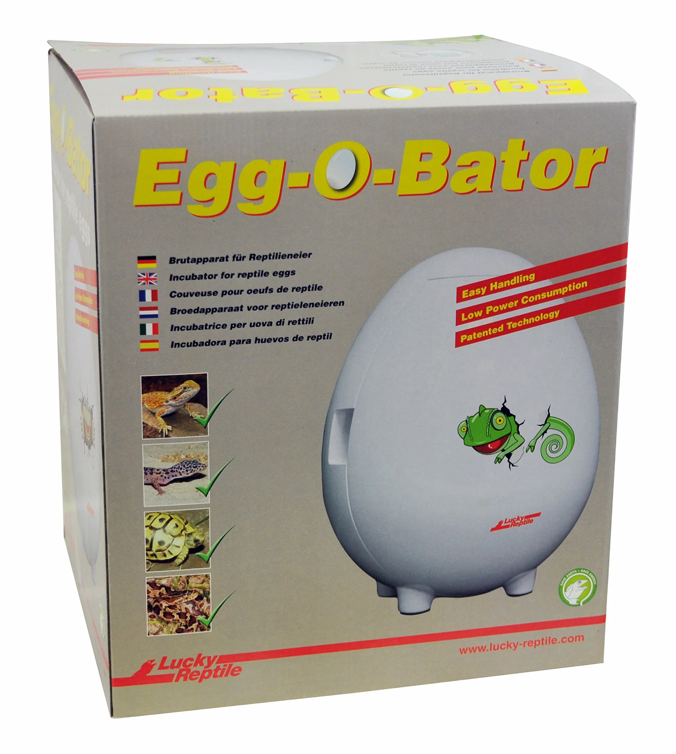 Lucky Reptile Incubatrice per Uova di rettili 4L - Covatrice Egg-O-Bator con contenitori - Incubatrice Testata TÜV 5 W/h - Incubatrice rettili con Controllo Temperatura Brevettato 1 pz