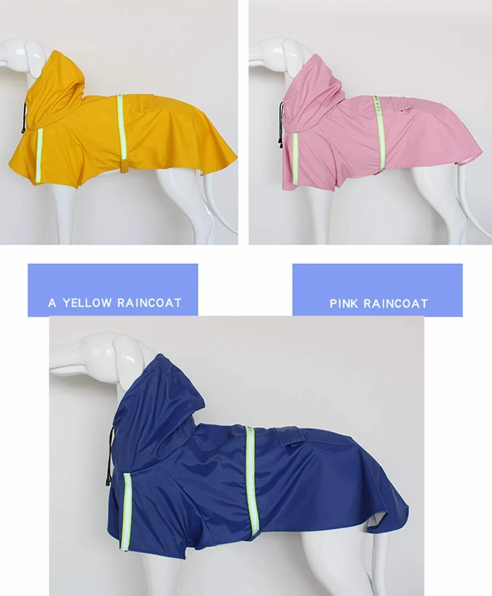 Impermeabile per cani, cappotto per cani da compagnia impermeabile regolabile, impermeabile di sicurezza antivento, impermeabile traspirante per cani di piccola, media e grande taglia (Yellow 5X)