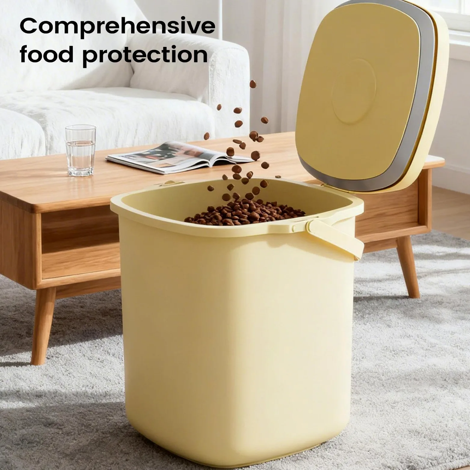 Contenitore Cibo Cani Antiumidità, Antipolvere, Sottovuoto, Snack | Contenitore per Cibo per Cani Per Cuccioli Conigli Topi Riso Cereali Farina Soia Riso Cereali Farina Cucina Dispensa Casa