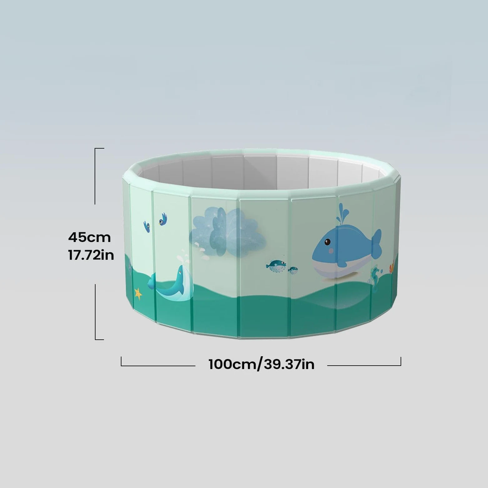 Piscina pieghevole senza gonfiaggio, piscina portatile in PVC per bambini | Piscina pieghevole non gonfiabile in PVC, per bambini, adulti, cani, giardino, terrazza, estate, divertimento in acqua