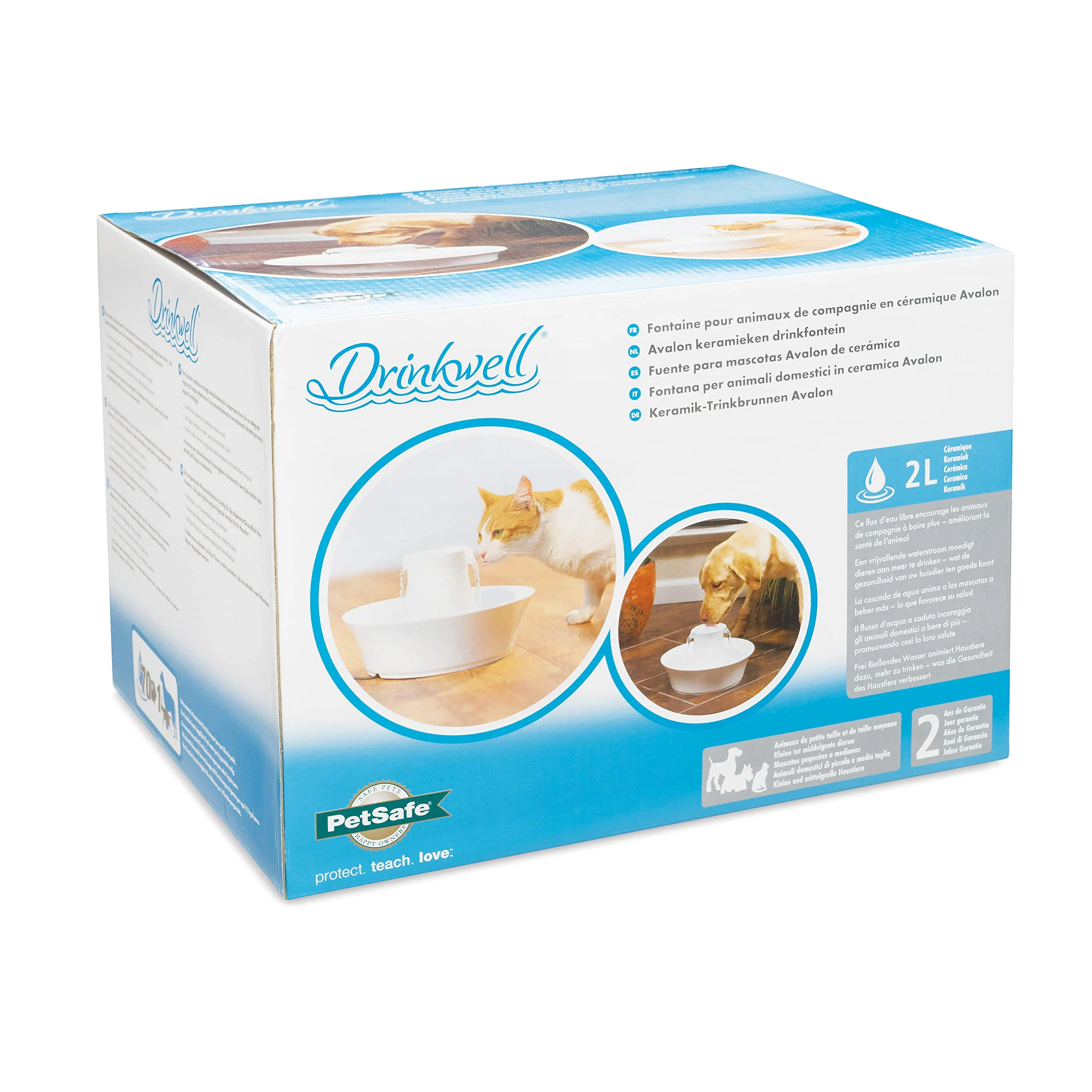 PetSafe AVALON-EU-45 Fontanella per Gatti e Cani in Ceramica Avalon Drinkwell - 2.7 kg
