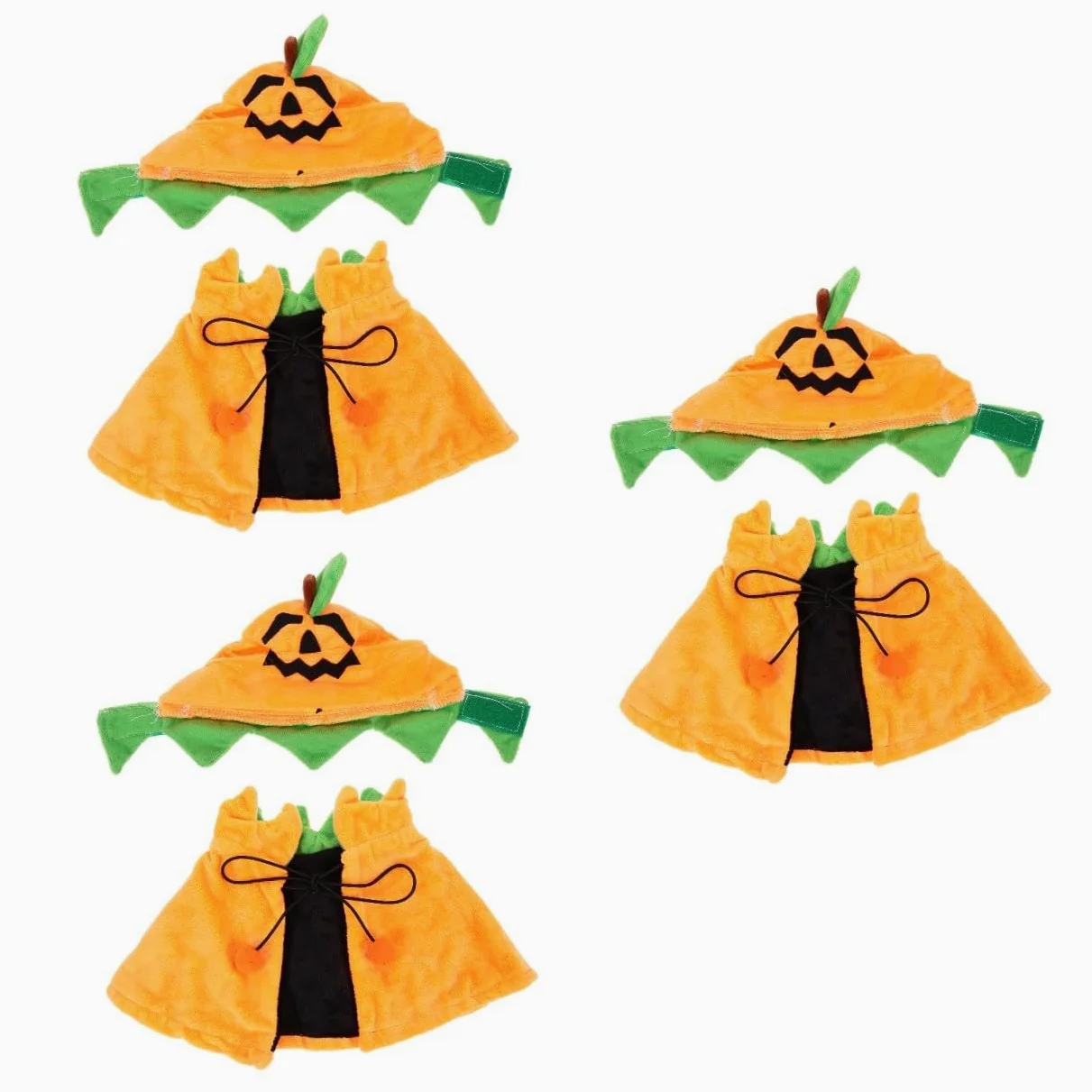 BESPORTBLE 3 Set Mantello Per Animali Domestici Mantello Di Halloween Per Animali Domestici Vestito Jack-o- Lanterna Per Costume Da Zucca Di Halloween Per Gatti Peluche