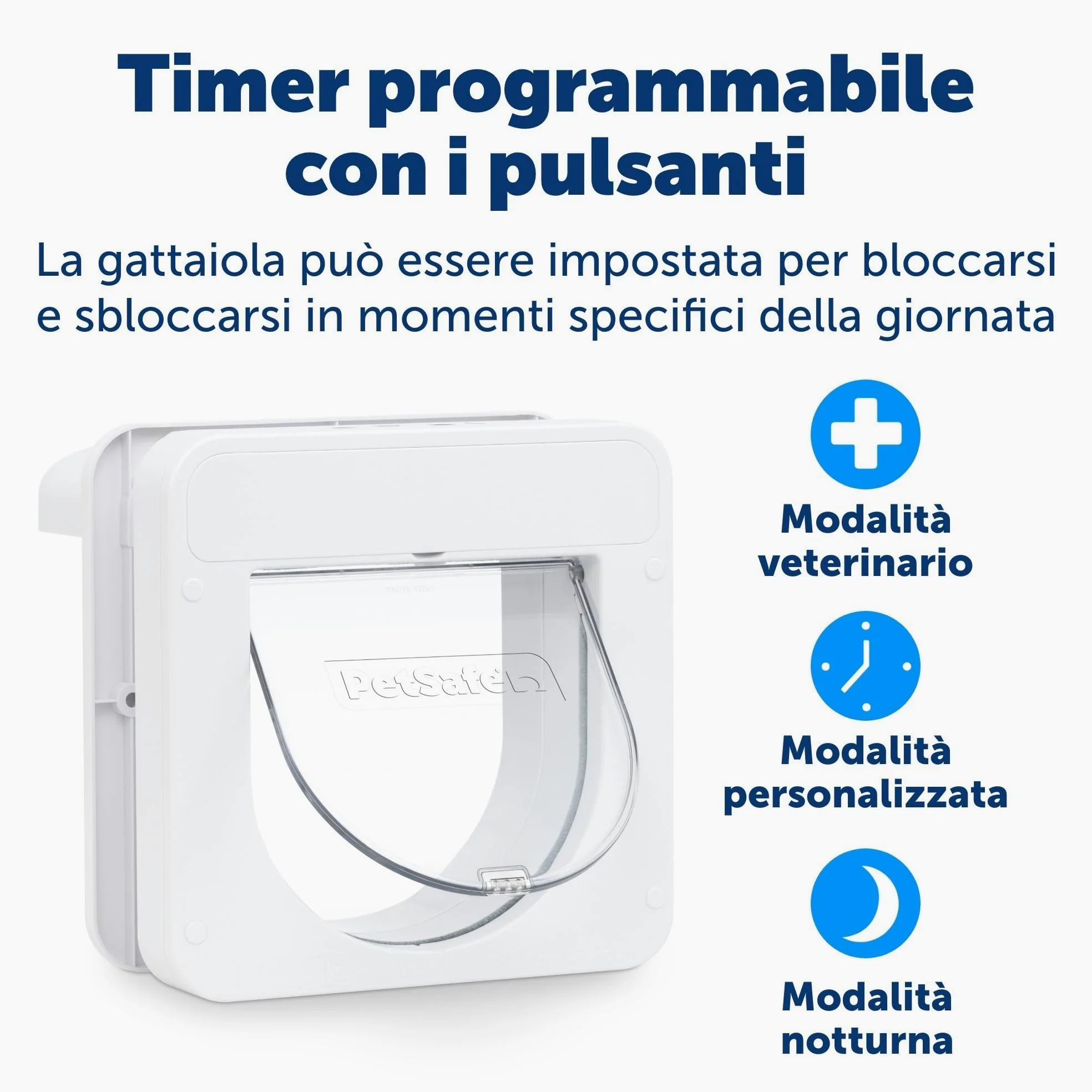 PetSafe Petporte Smart Flap - Gattaiola con Microchip per Gatti, Porticina per Gatti Entrata Uscita, Chiave è il Microchip del tuo Gatto - Bianco