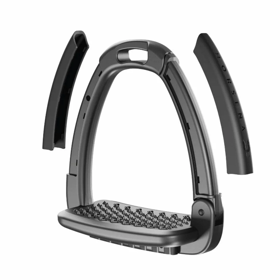 Staffa di ricambio con copertura laterale doppia, colore nero, 120 mm