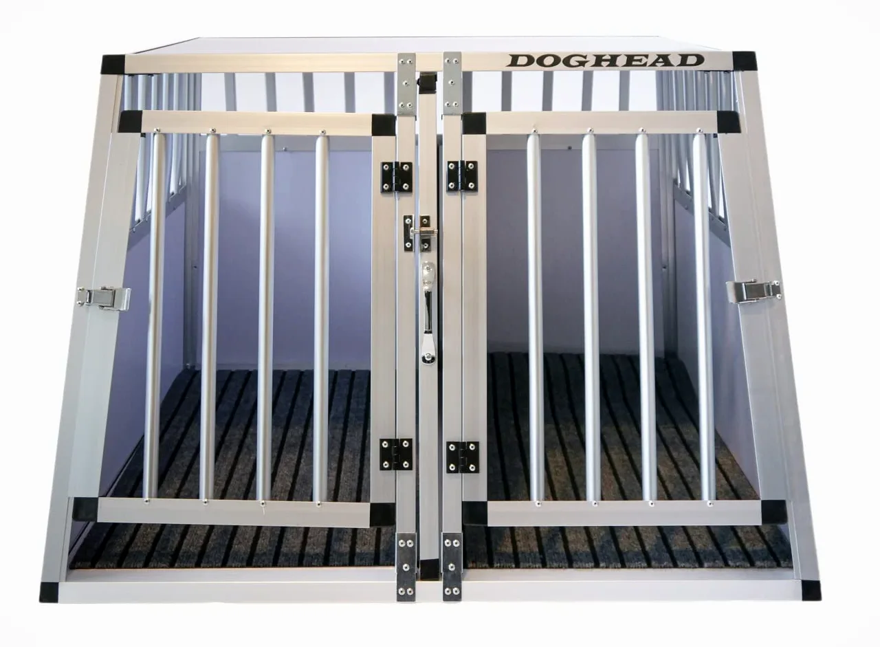 Doghead Trasportino per cani in alluminio, 95 x 75 x 63 EG Comfort, trasportino per cani