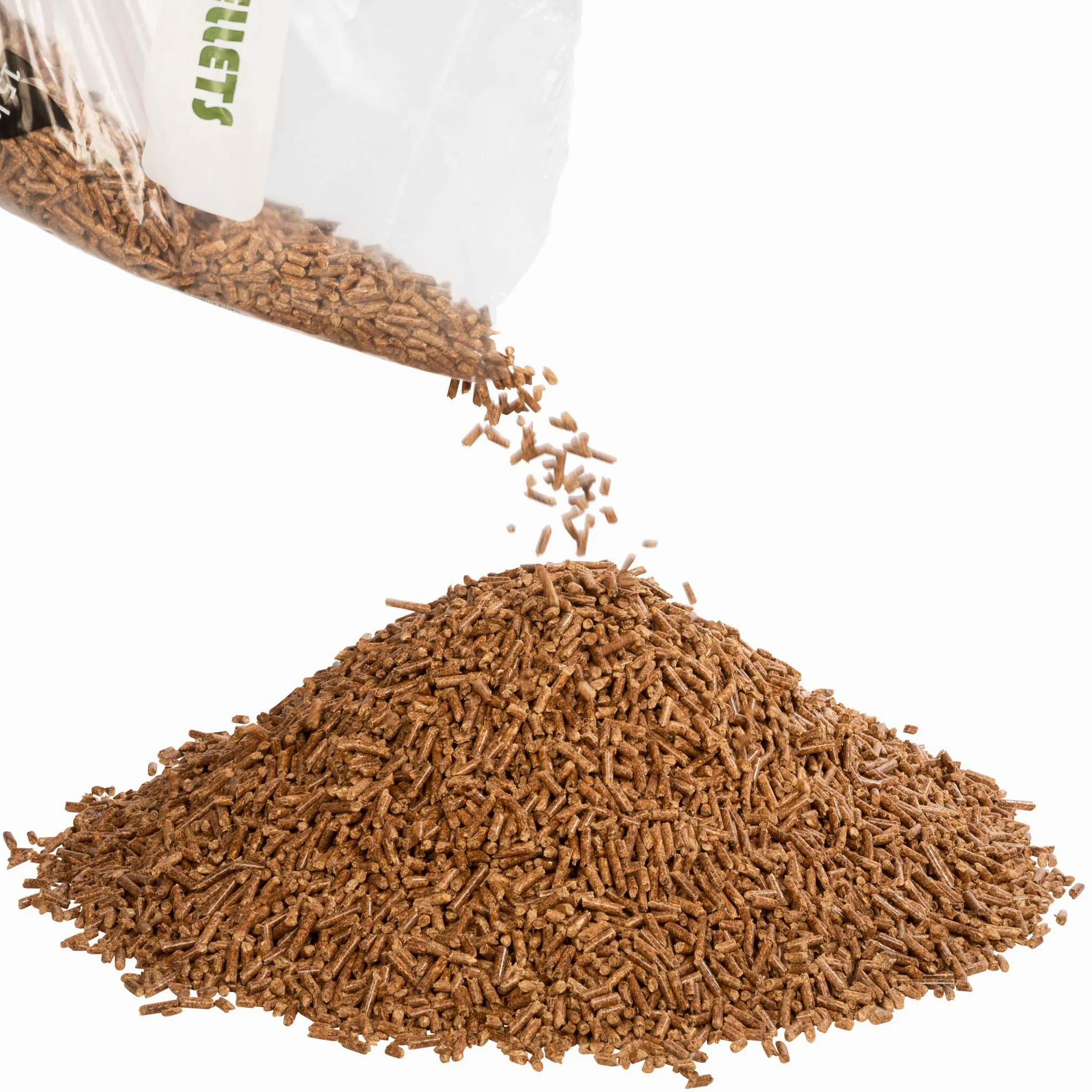 Pellet per stufa, 15 kg x 3 sacchetti in legno riciclato e biomassa per letto di conigli, gatti e altri animali