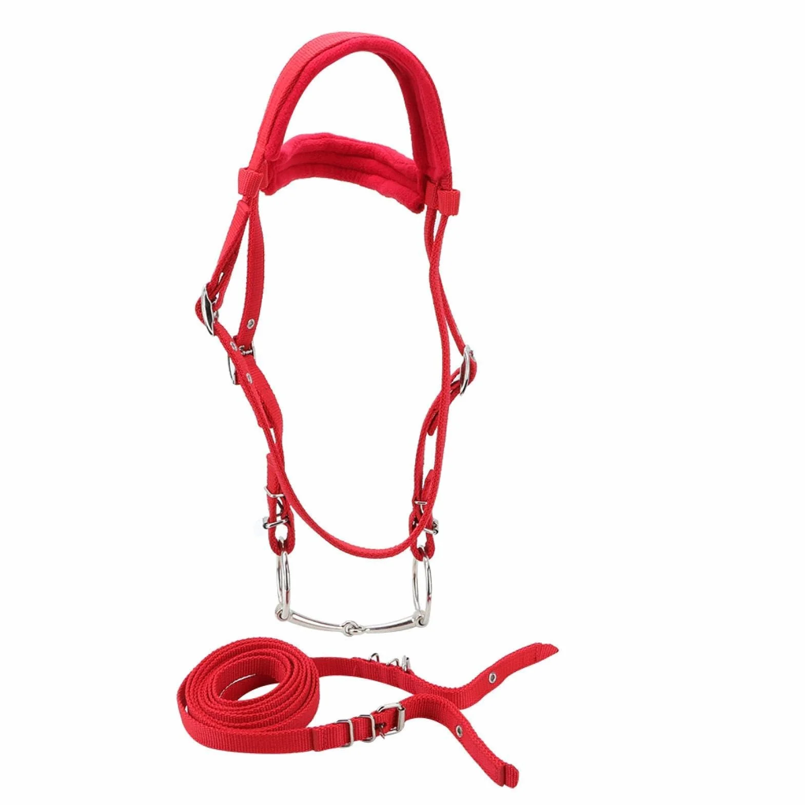 Briglia per Cavalli con Imbracatura per Cavallo Regolabile per Cavallo Rosso Regolabile