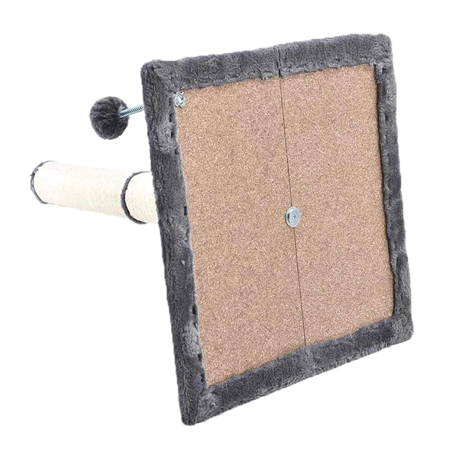 Tiragraffi per Gatti Adulti 97cm Palo in Corda di Sisal Naturale con Palla Appesa, Morbido Peluche
