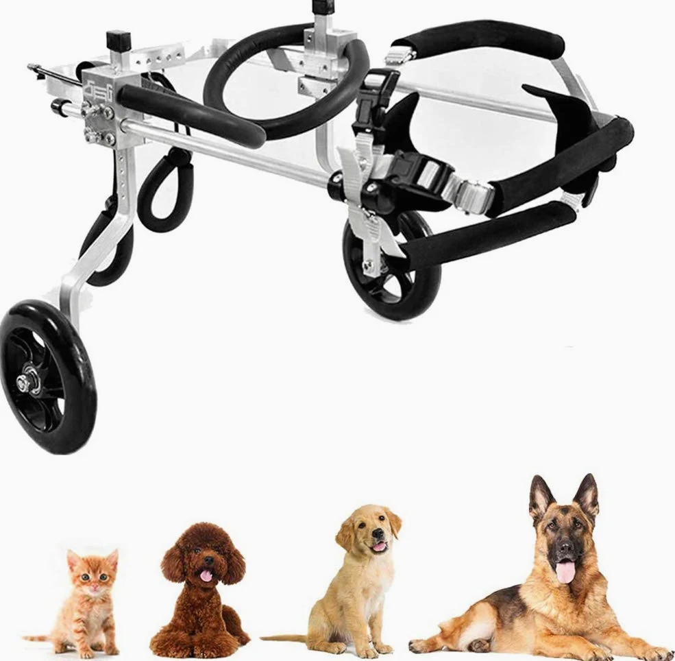 Carrellino per Cani Disabile Gatto Coniglio Cuccioli Ferito, per La Riabilitazione delle Zampe Posteriori E dei Piedi di Cani E Gatti Disabili di Peso Inferiore A 1.5 kg