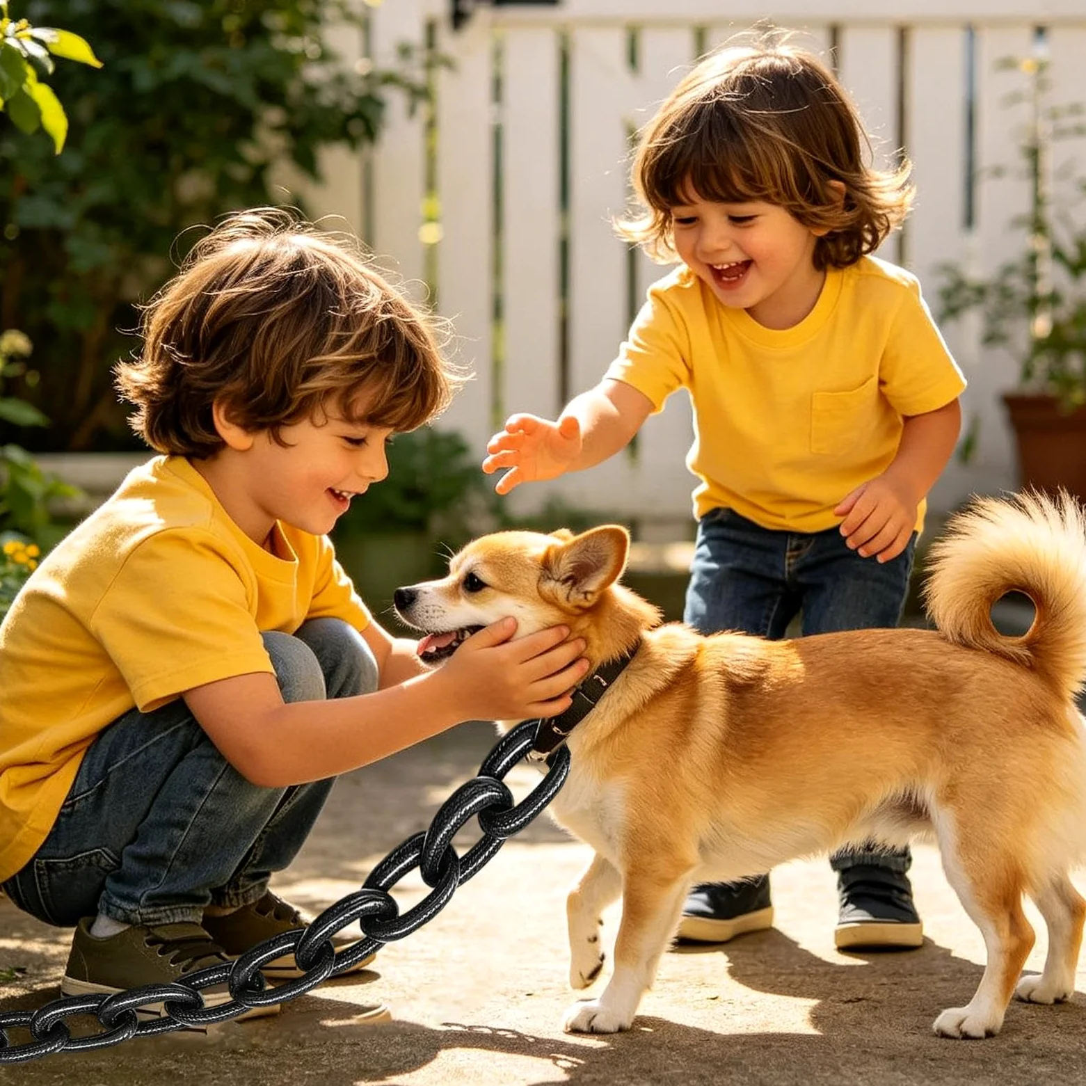 Guinzagli per cani da cortile Corda da passeggio a forma di catena di ferro | Cavo da cane per giardino, , , viaggio, escursionismo, campeggio, spiaggia, cortile, esterno