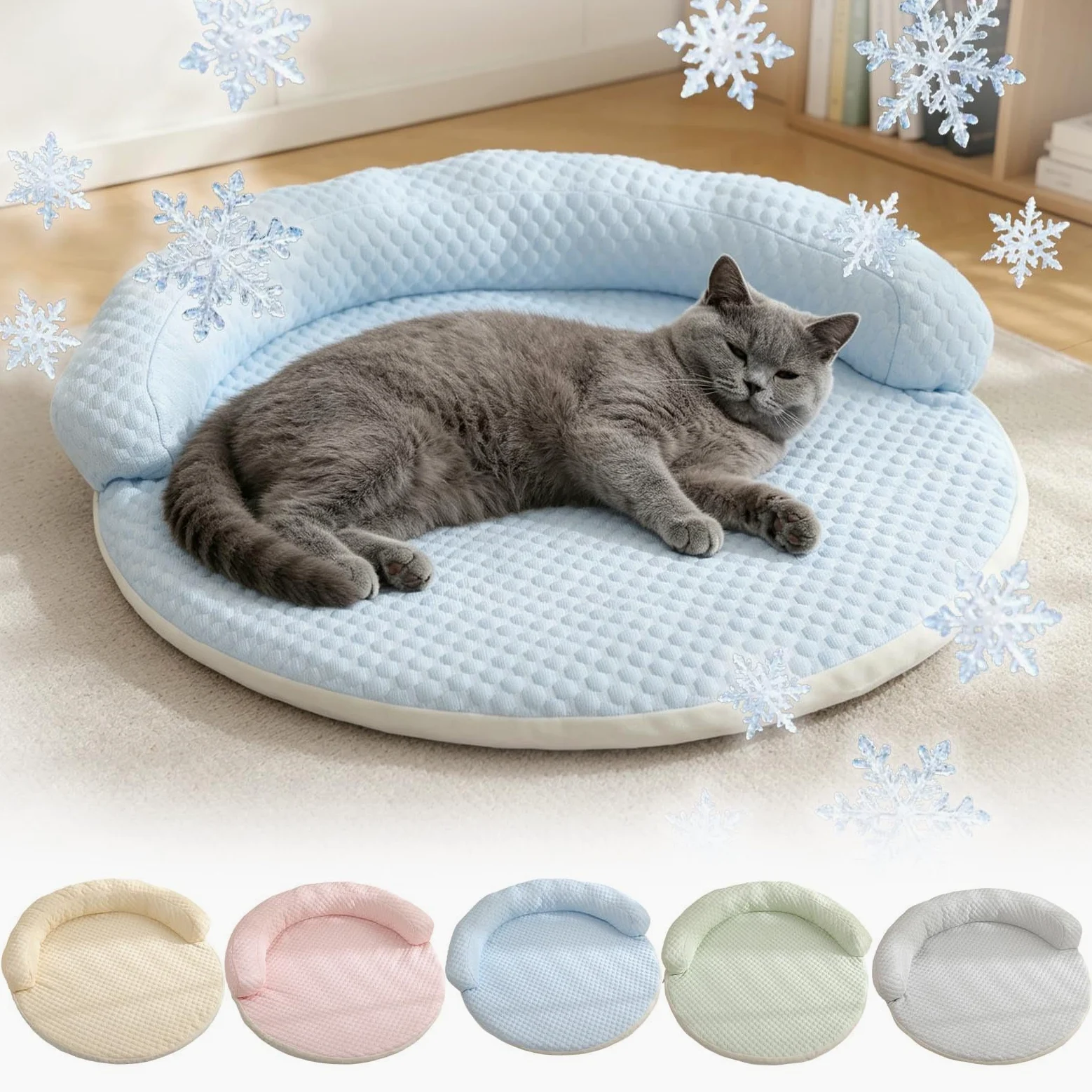 Generico Tappetino Refrigerante Cane,110X110cmTappeto Refrigerante per Cani,Tappetino Refrigerante Gatto Non Gel,Tappeto Refrigerante per Gatti Mantieni il Tuo Animale Fresco Dentro/Fuori