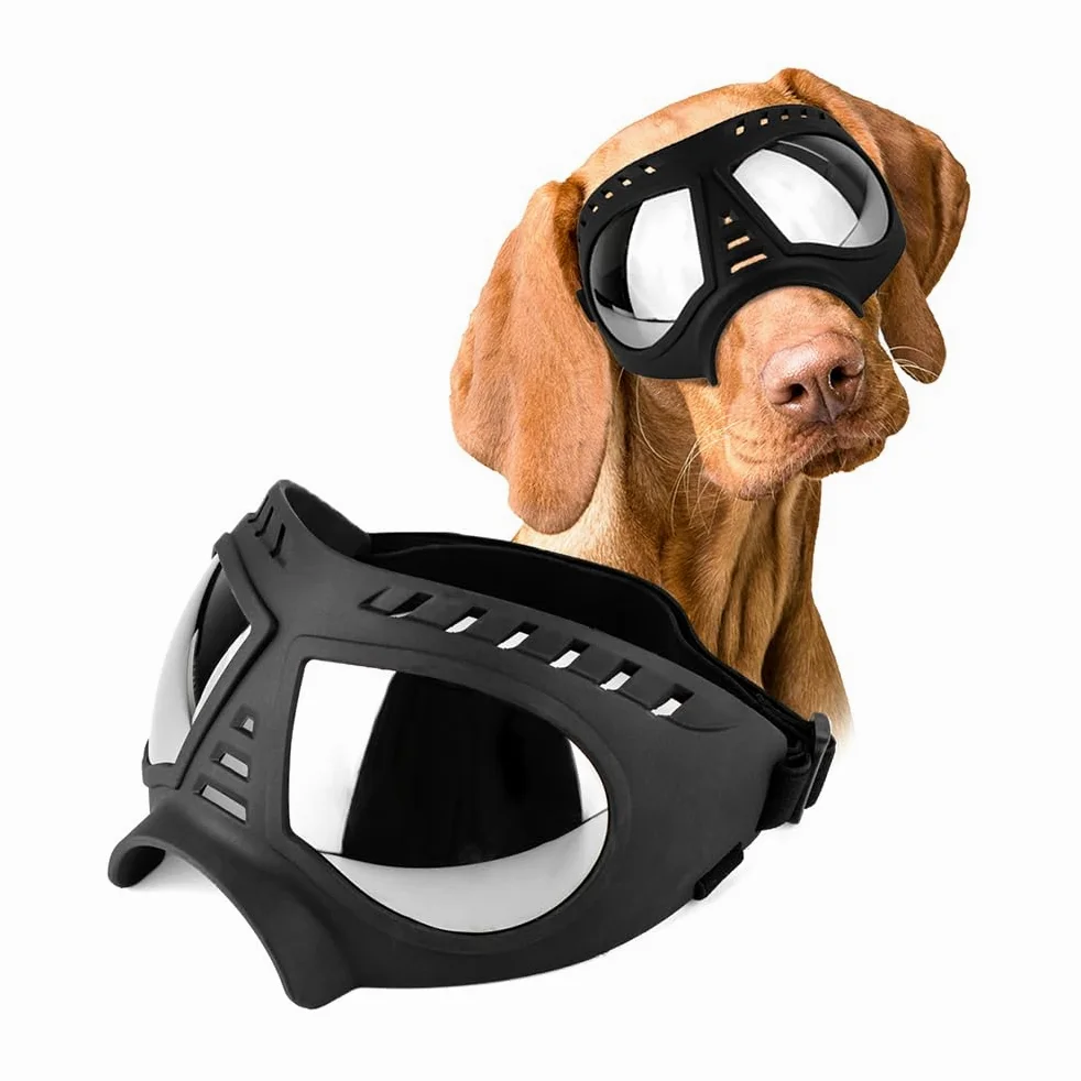 Sarini Occhiali per Cani Protezione UV Occhiali da Sole per Cani Occhiali protettivi Regolabili Antivento Impermeabili per Cani di Taglia Grande