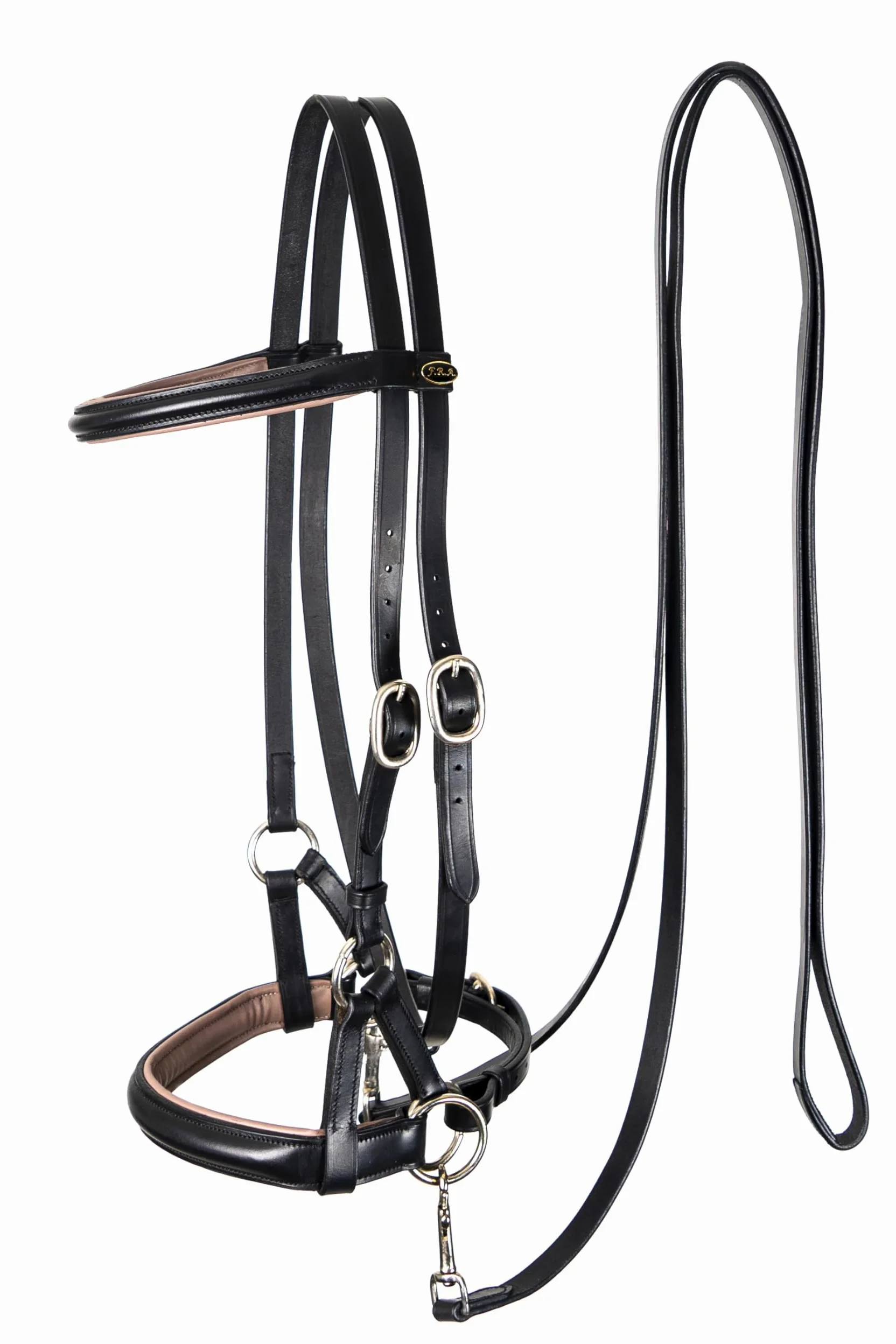 F.R.A. Pardoes de Luxe/Side Pull, nero/grigio, taglia: cavallo