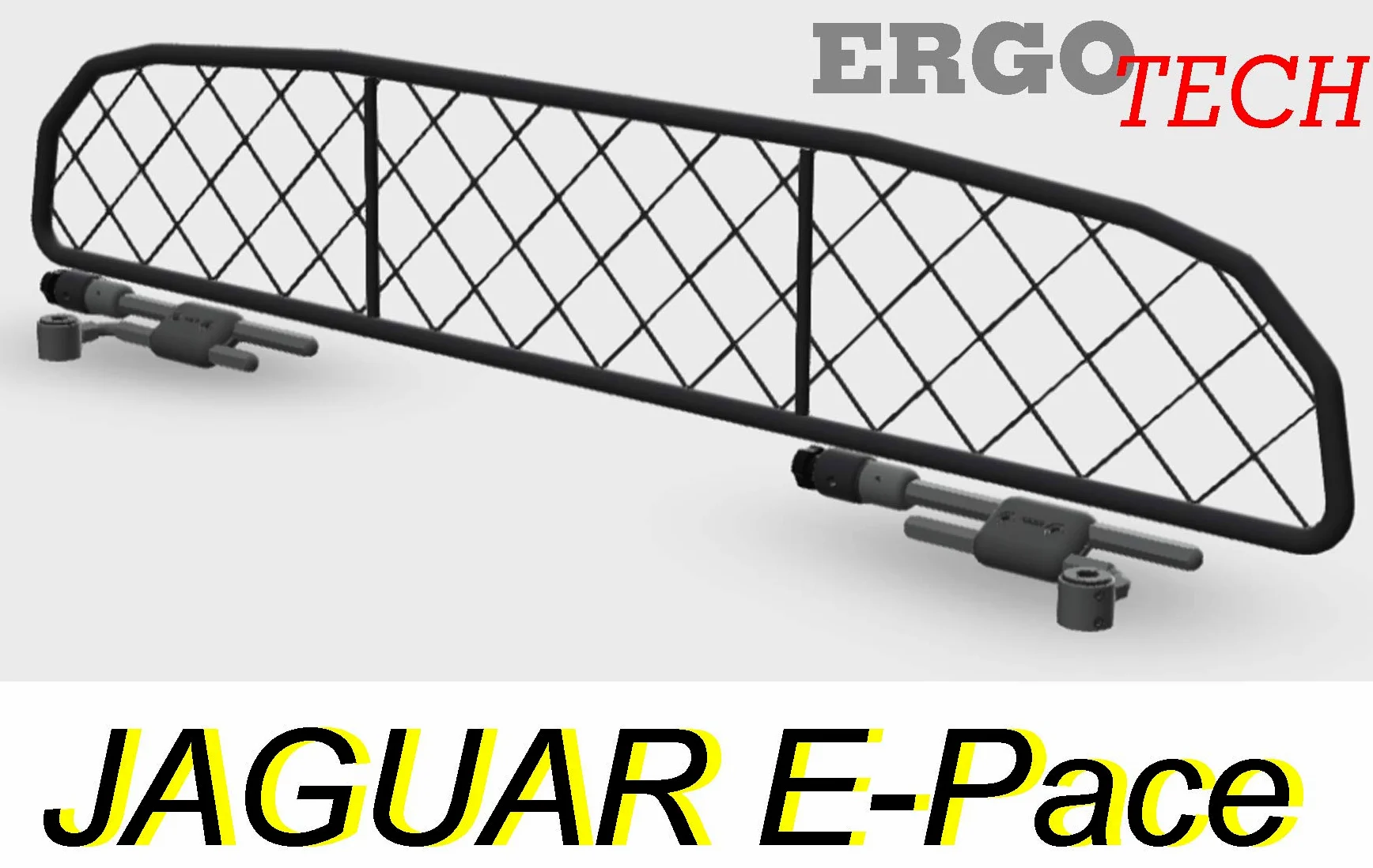 ERGOTECH Divisorio Griglia Rete Divisoria per Jaguar E-Pace, RDA65-HXXS kjg004, per Trasporto Cani e Bagagli