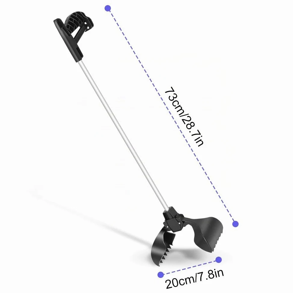 Greensen Pala portatile per escrementi di cani con manico lungo e molla ad alta pressione per escrementi di cani e gatti, con design ergonomico professionale