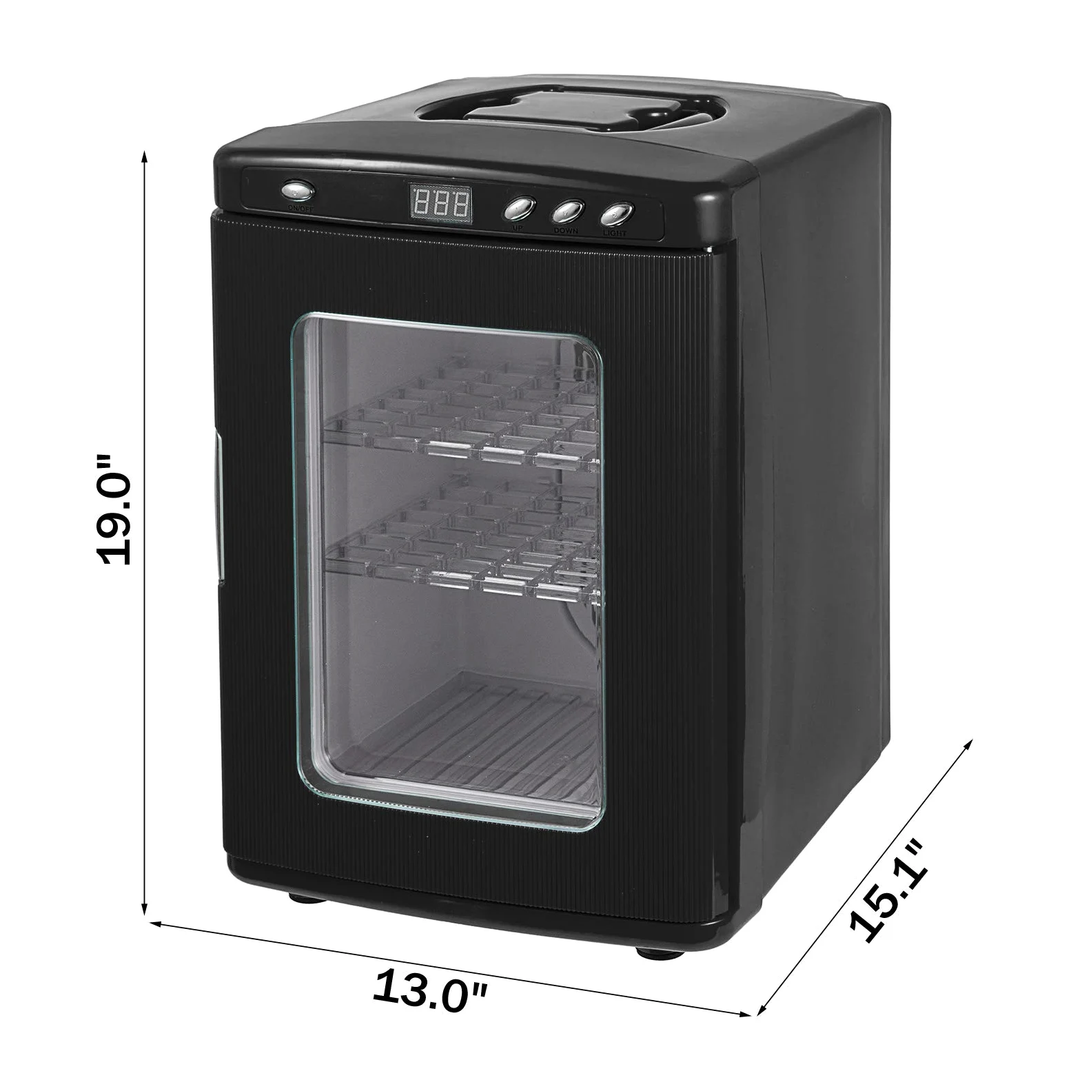 Incubatore per uova di rettile da 25 l, incubatrice per uova di rettile nero da 5 a 60 °C, per riscaldamento scientifico a led per piccoli rettili