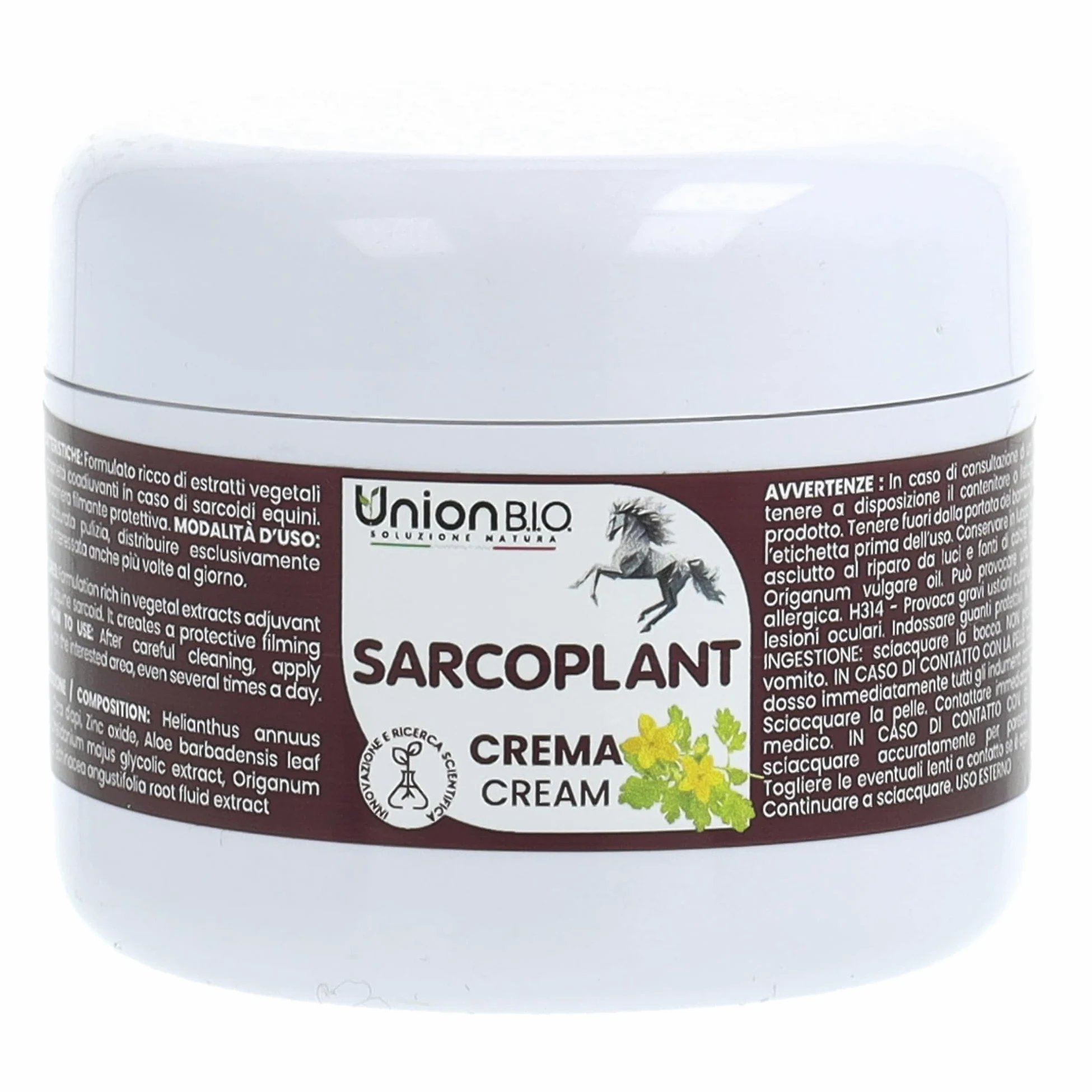UNION B.I.O. SOLUZIONE NATURA SARCOPLANT Crema Protettiva per Sarcoidi Equini 50ml