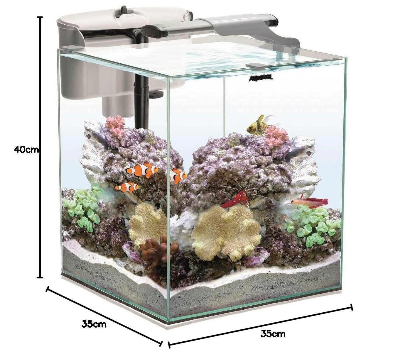 Aquael nano reef duo 35 bianco lt.49 35x35x40 cm