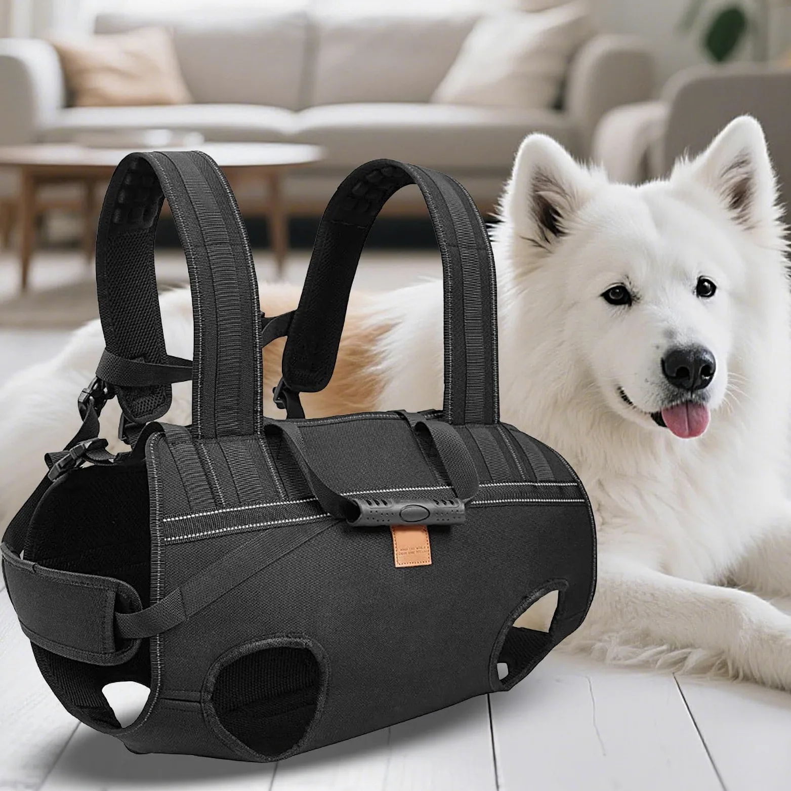 Imbracatura Per Sollevamento Cani Pettorina Regolabile Traspirante | Imbracatura Per Trasporto Cani per Assistenza Mobilità Passeggiate Viaggio Escursioni Riabilitazione Anziani Taglie