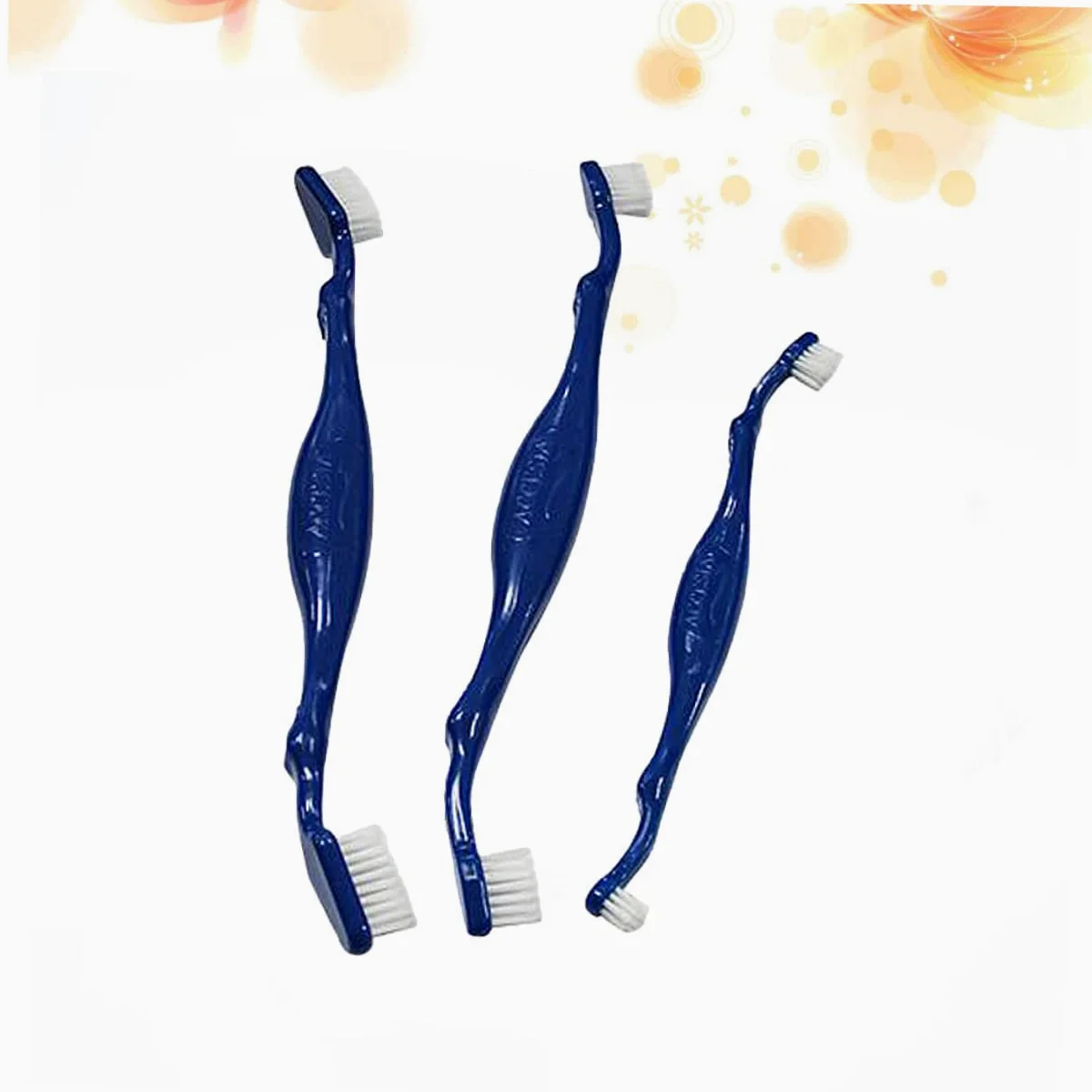 SUPVOX 9pezzi Spazzolino Per Cani Doppia Faccia Con Manici Lunghi e Setole Morbide Kit Completo Per La Pulizia Dei Denti e Massaggio Delle Gengive Degli Animali Domestici