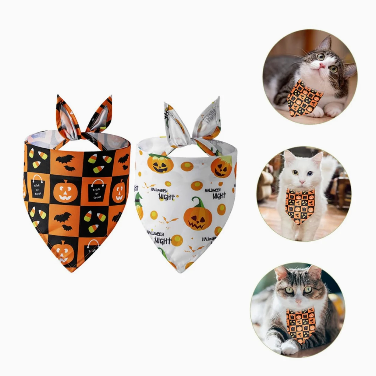 BESPORTBLE 10 PCS Pet Triangolo Asciugamano Vacanza Bandane per Cani Halloween Pet Sciarpa Halloween Cane Triangolo Sciarpa Bavaglini Silenziatore Sciarpa del Cane