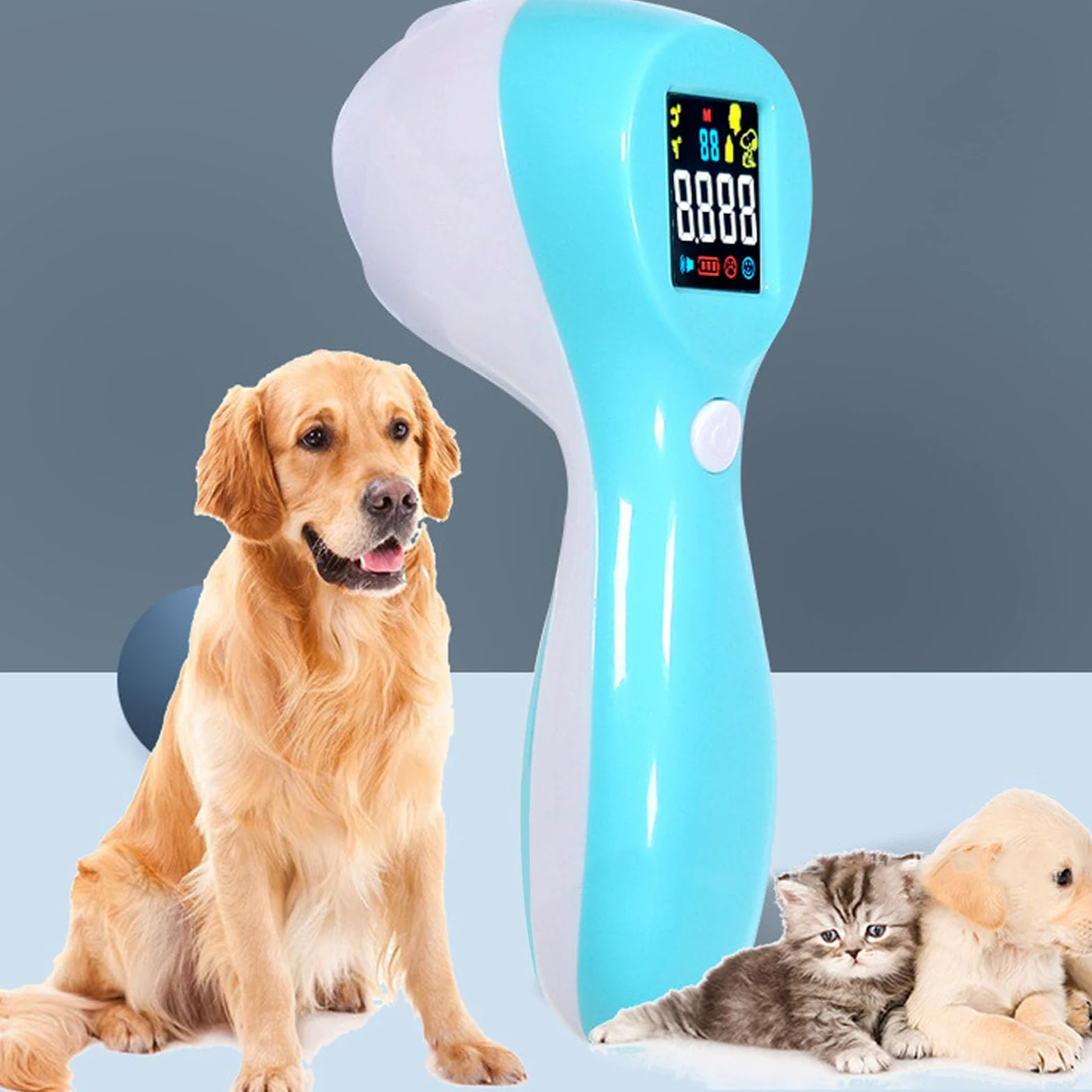 Termometro a Infrarossi per Animali Domestici Veloce Senza, Multifunzionale per Gatti, Cani, Mucche, modalità 2 in 1 con Memoria, IdoneoHSA