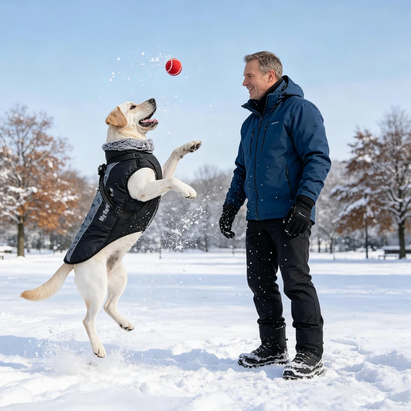 PETCUTE Cappotto Cane Invernale, Cappotto per Cani Impermeabile con Imbracatura,Giacca Invernale Calda con Strisce Riflettenti,Giacca Antivento per Cani di Piccola Taglia Grande Media,5XL