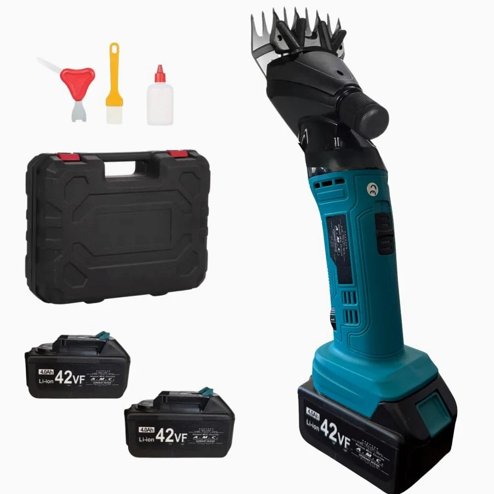 A.M.C. Tosatrice per Pecore Professionale Tosatrices per Pecore Tosatrice Elettrica A Batteria 6 Velocità Regolabili con 2 Batterie per Pecores Capre Alpaca E Bovini