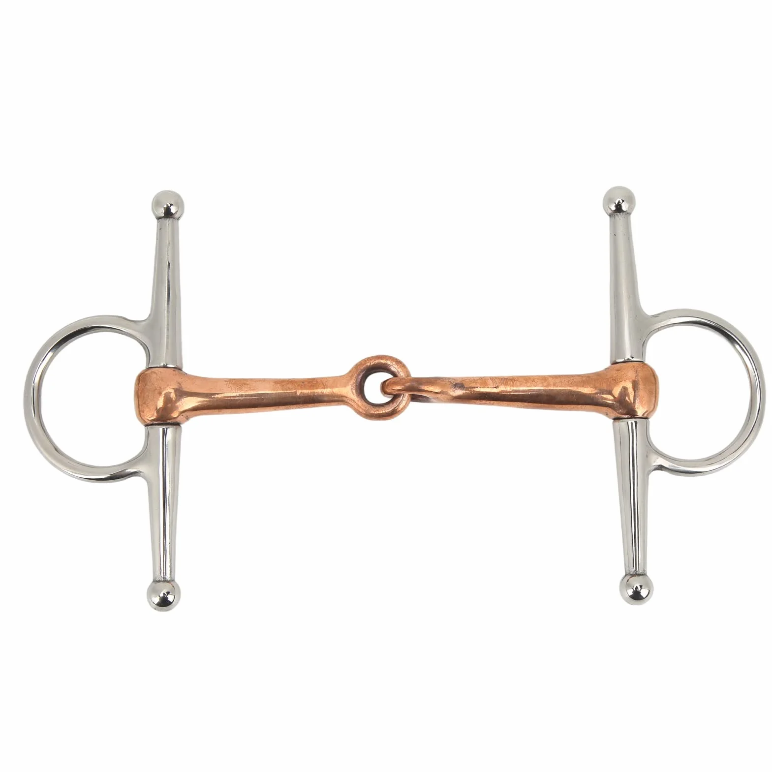 Yosoo Health Gear Filetto per Guance di Cavallo, Anello Allentato in Acciaio Inossidabile, Punte da Addestramento per Masticazione Completa in Rame, Premium per Cavalli o Accessori da Esterno,