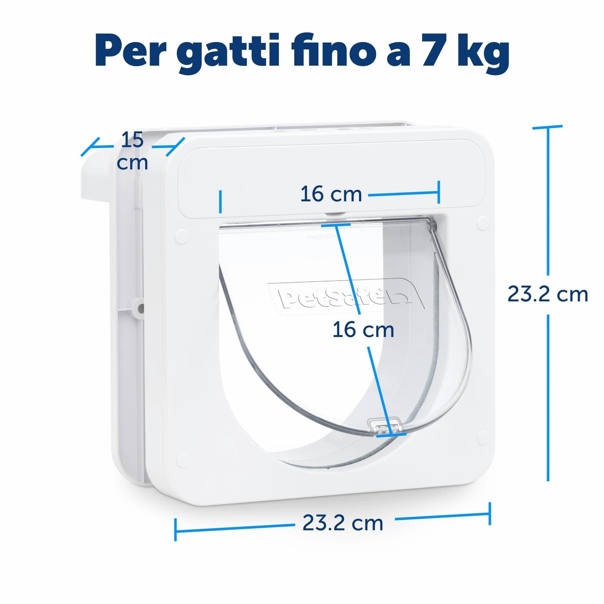 PetSafe Petporte Smart Flap - Gattaiola con Microchip per Gatti, Porticina per Gatti Entrata Uscita, Chiave è il Microchip del tuo Gatto - Bianco