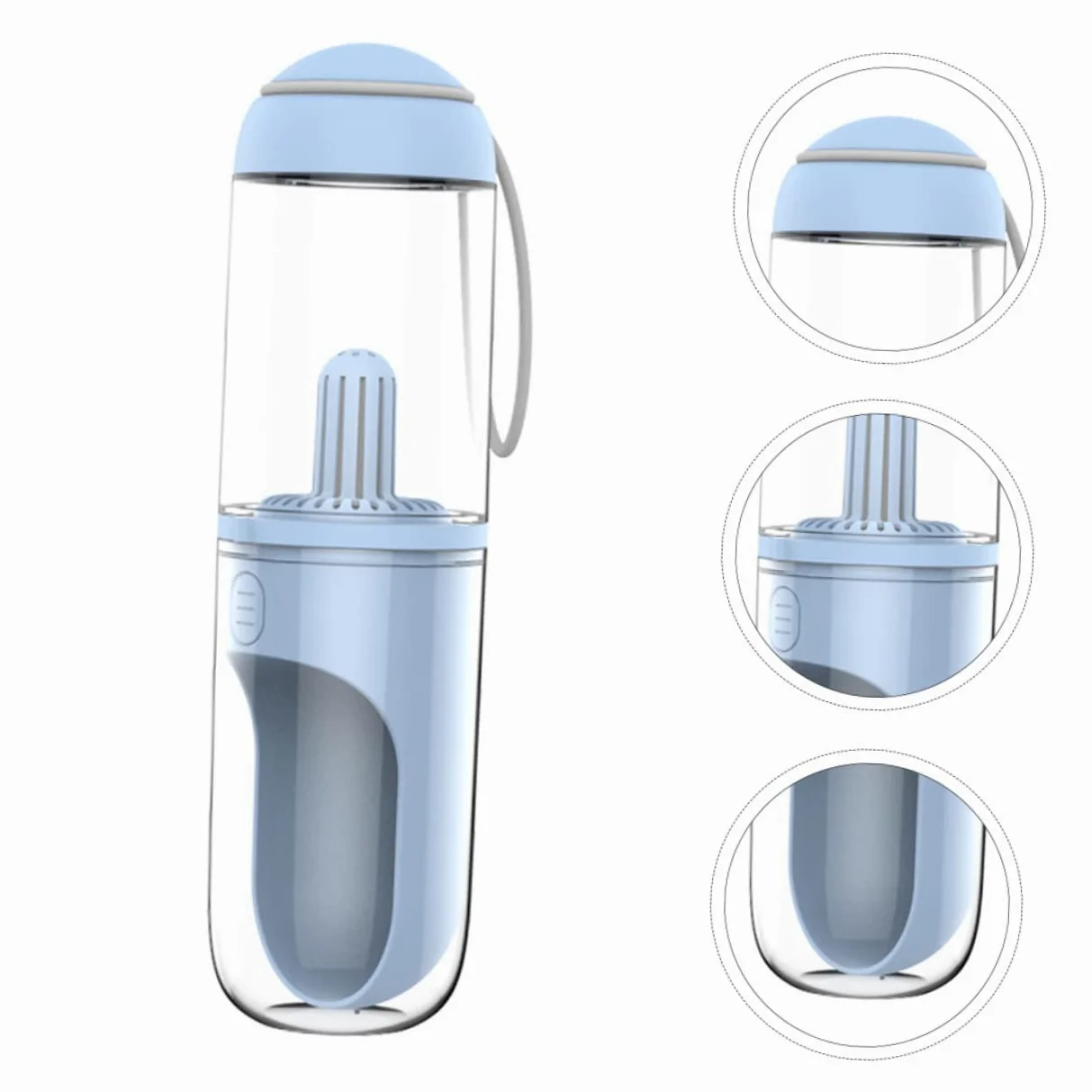 ERINGOGO Borraccia per Cani e Gatti 330ml, Portatile da Viaggio, ABS PC Silicone, Operazione Mano, Antipolvere, per Uscite