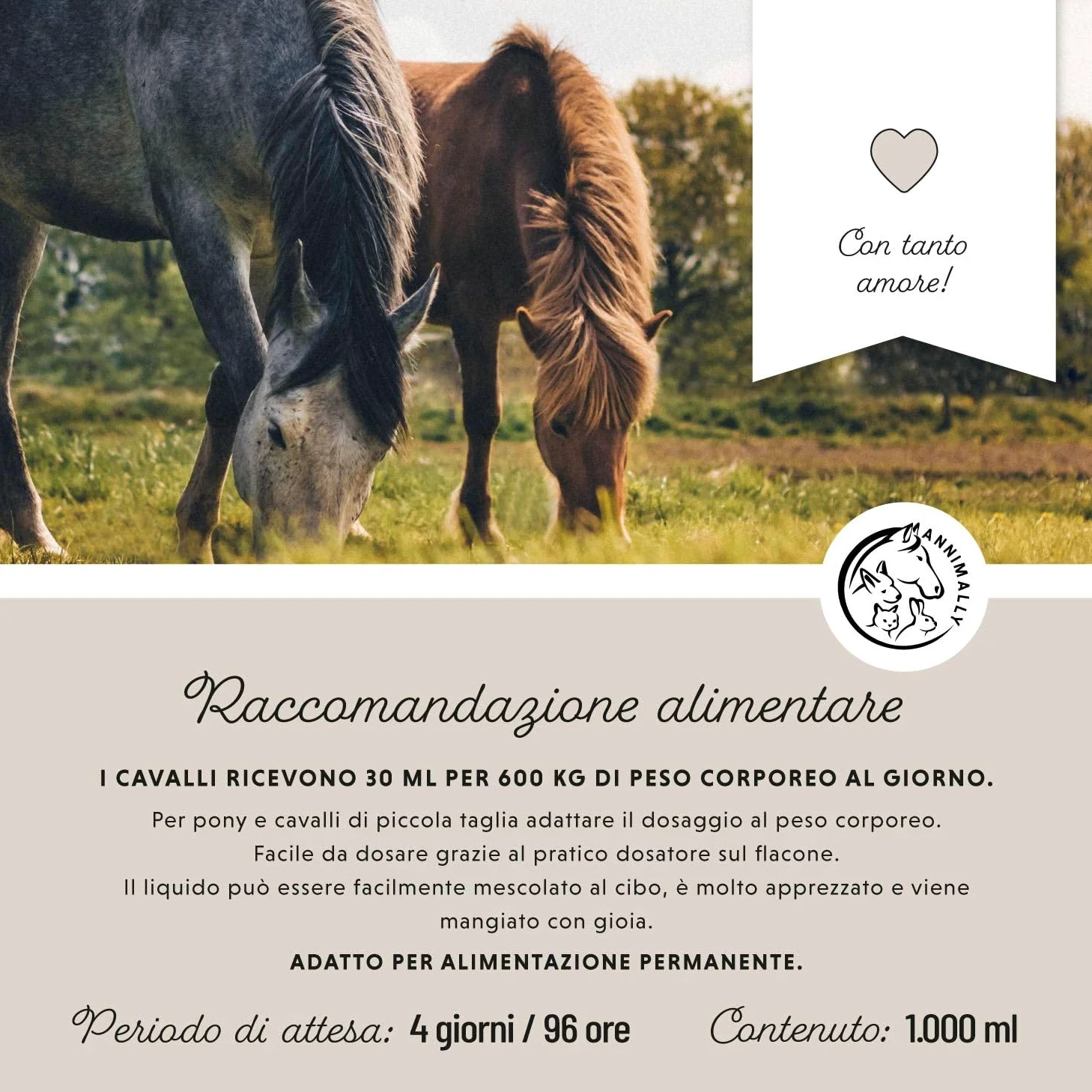 Liquido articolazioni per cavalli 1000ml con artiglio del diavolo cavallo, glucosamina e MSM cavallo (zolfo) liquido- Per il rafforzamento delle articolazioni del cavallo- msm integratore per cavalli