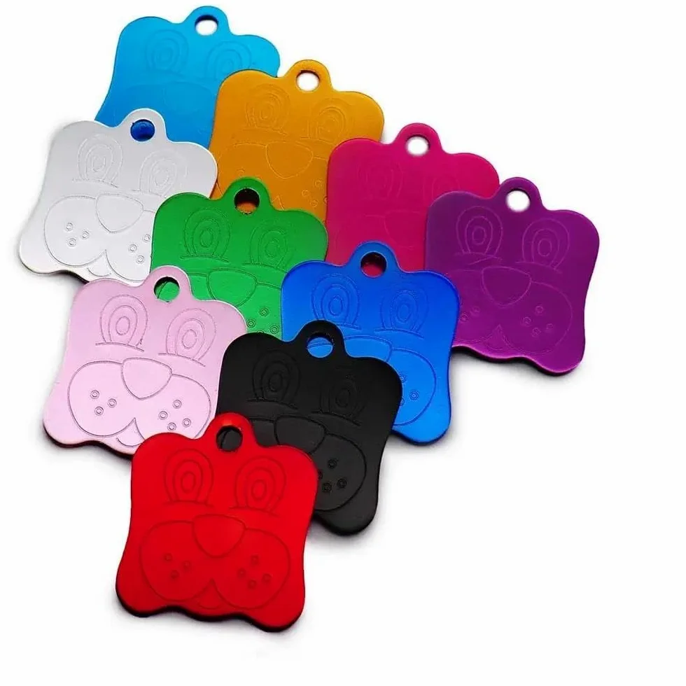 100 PZ Etichette Identificative Vuote Per Animali Domestici Etichette Fai Da Te Con Incisione Per Cani E Gatti Pendenti Con Etichette Identificative Per Animali Personalizzate In Alluminio Etic