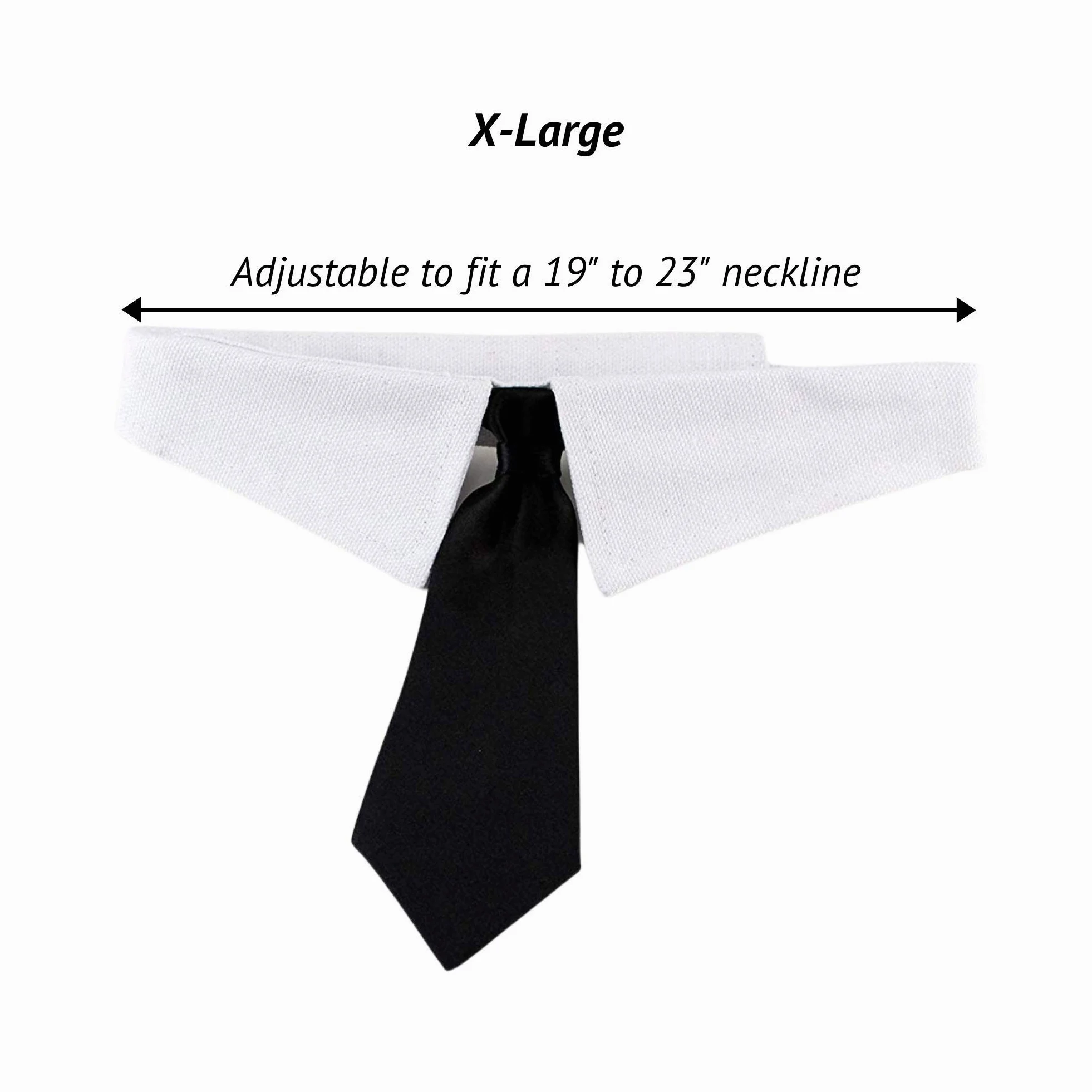 Midlee Cravatta per cani formale nera con collo da 48,3-58,4 cm (XL)