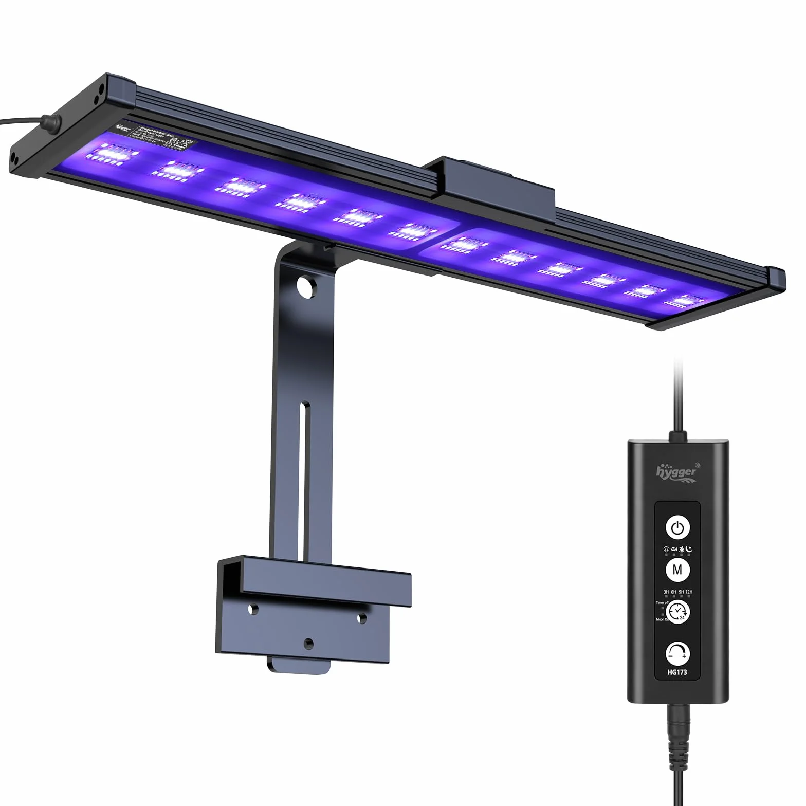 hygger Luce Acquario a Spettro Illuminazione LED per acquari,35W Spettro Luce LED per Acquario Marini 24/7 Lampada Aquarium LED da 60-75cm Tank