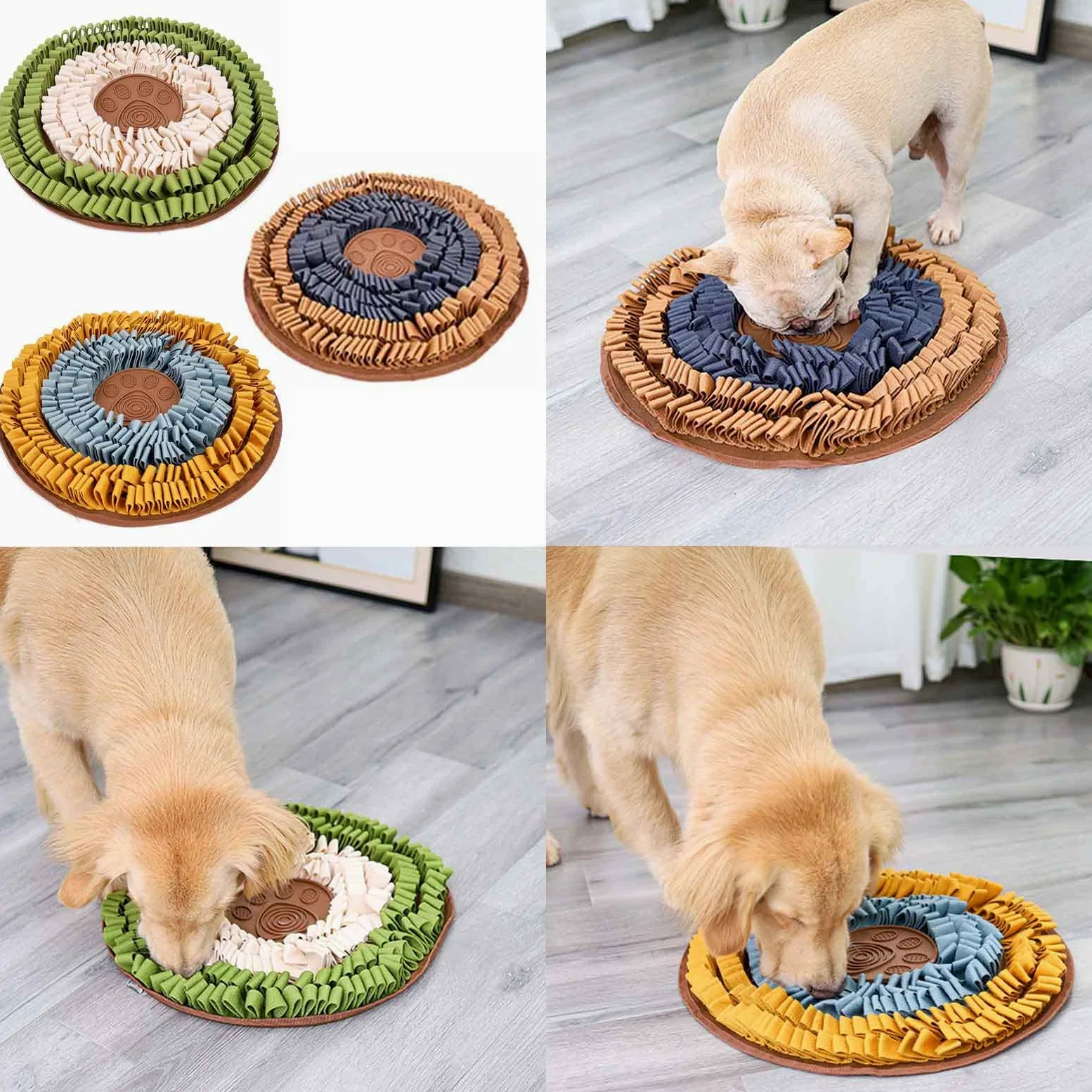 Tappetino da fiuto per cani con alimentatore lento e puzzle, lavabile in lavatrice