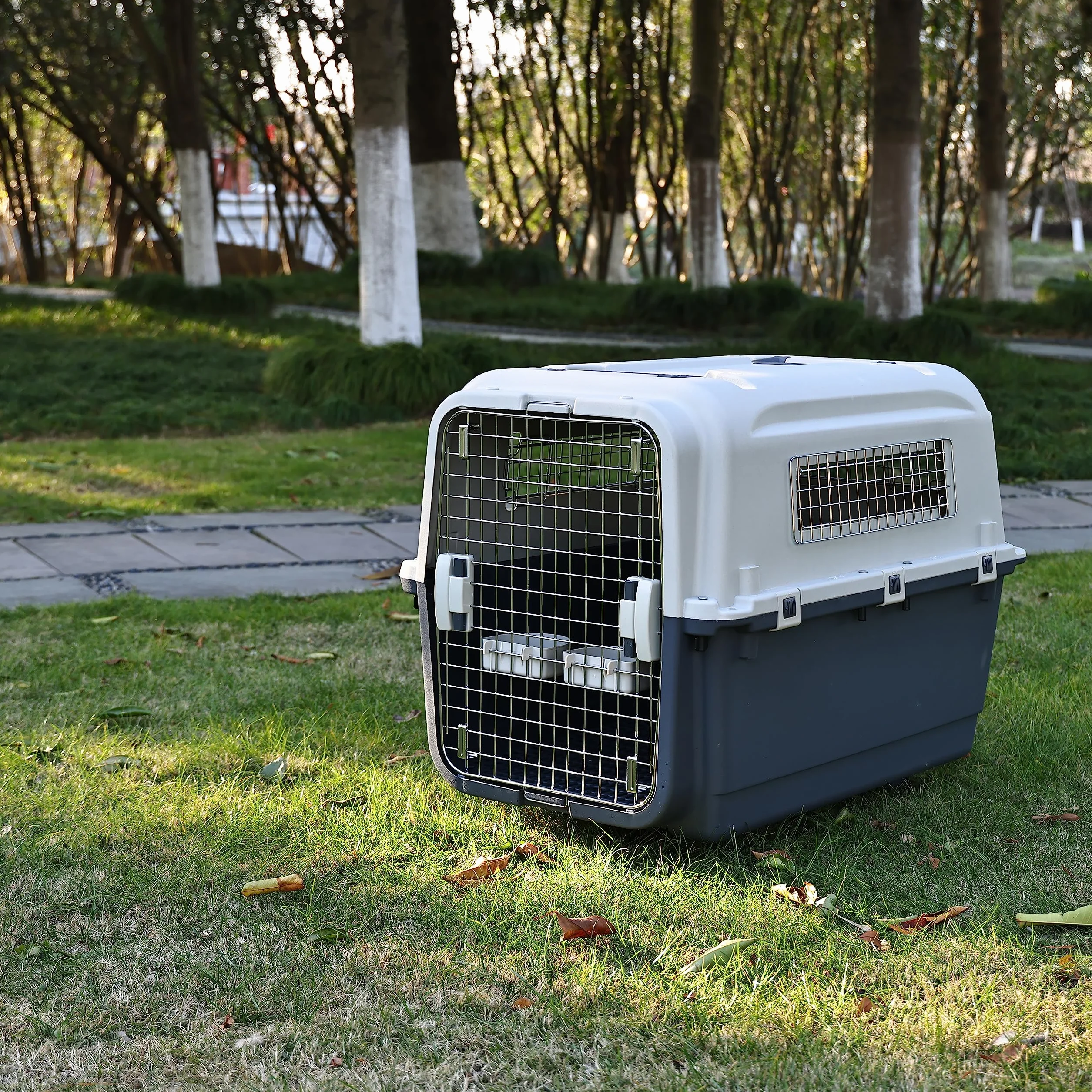 Elevon Trasportino in plastica per animali domestici, approvato dalle compagnie aeree, gabbia per cani da viaggio, grande (78 x 54,1 x 57,9 cm (lunghezza x larghezza x altezza)